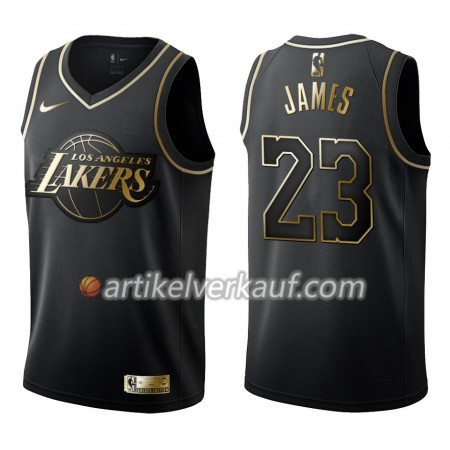 NBA Los Angeles Lakers Trikot LeBron James 23 Nike Schwarz Golden Edition Swingman - Herren
